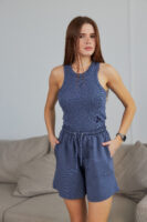 Жіноча майка з тонкої кашкорсе приталена базова