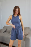 Жіноча майка з тонкої кашкорсе приталена базова