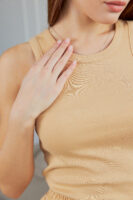 Жіноча майка з тонкої кашкорсе приталена базова