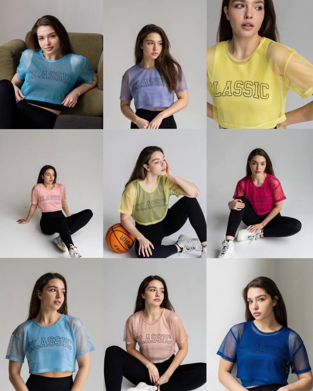 Футболка із сітки та топ