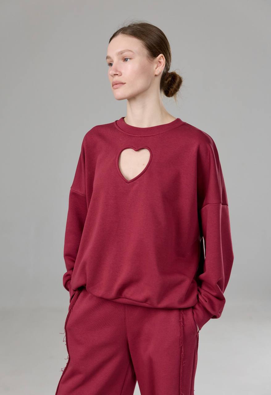 Світшот із вирізом на декольте