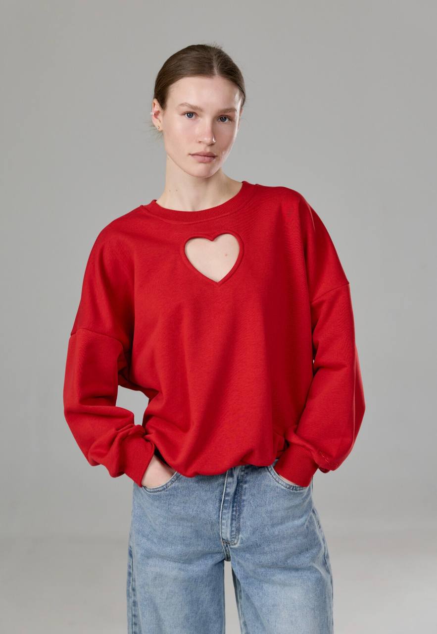 Світшот із вирізом на декольте